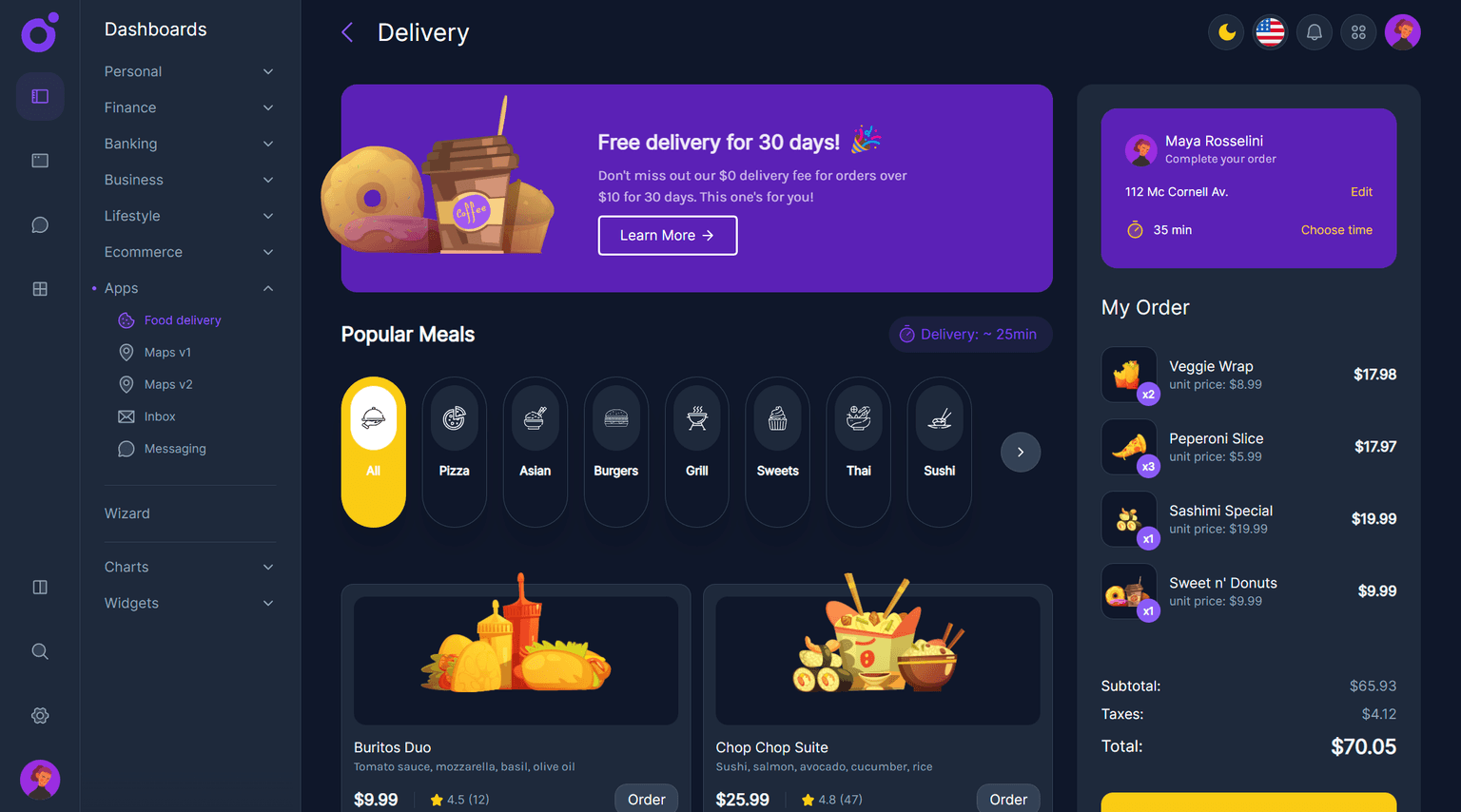 Tairo - Delivery dashboard