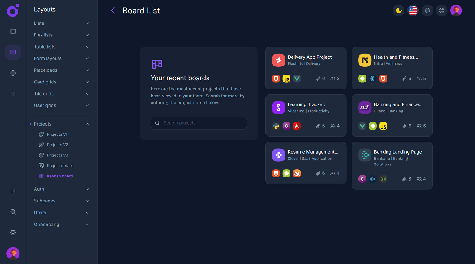 Tairo - Project board hub