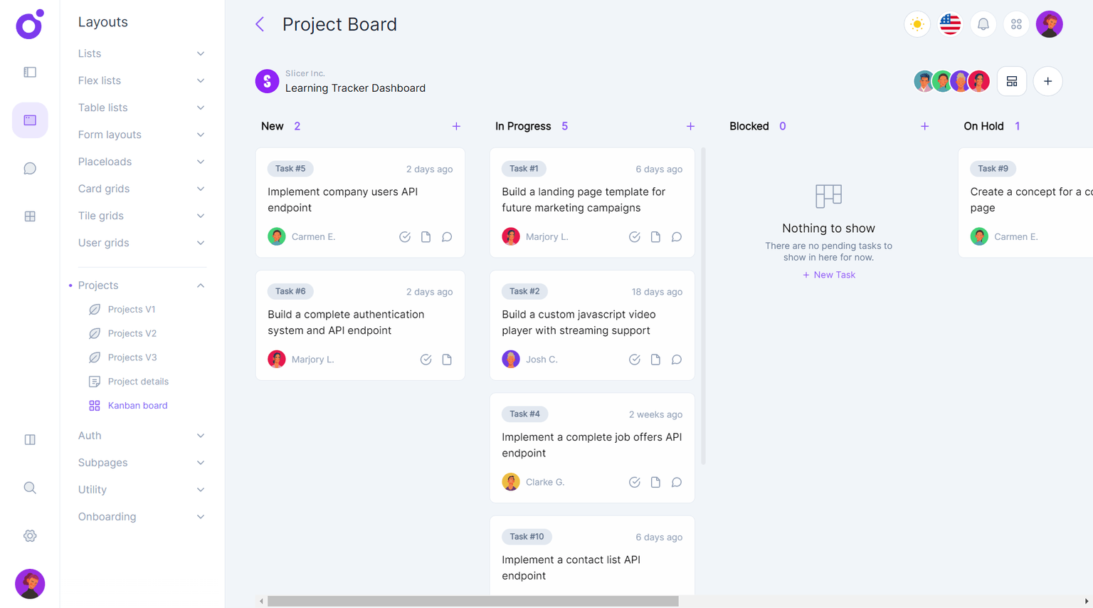 Tairo - Project board