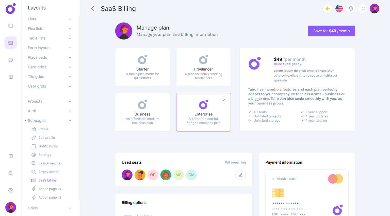 Tairo - SaaS billing
